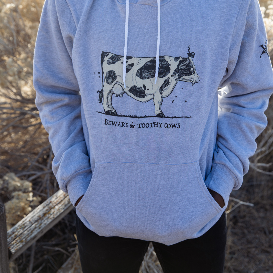 Toothy Cow Hoodie - Hoodies