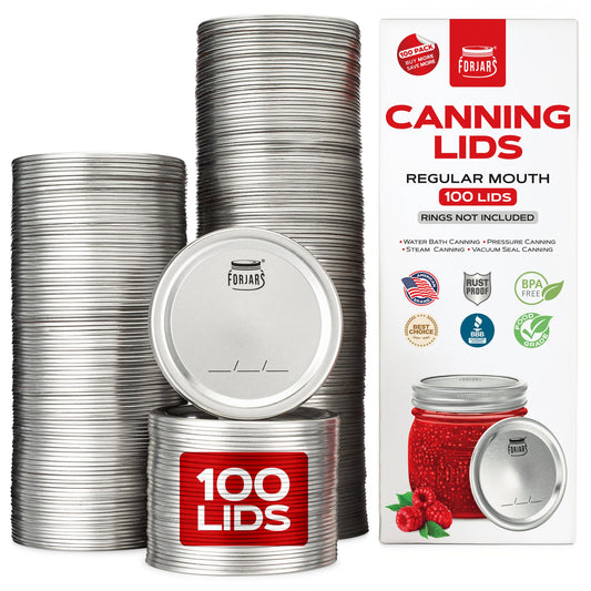 Forjars® - 100 Regular Mouth Canning Lids - Regular Mouth Canning Lids