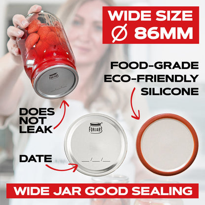 Forjars® - 100 Wide Mouth Canning Lids - Wide Mouth Canning Lids