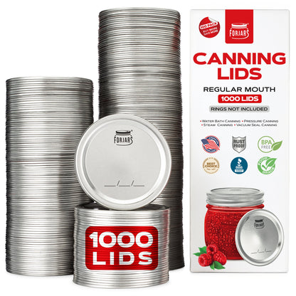 Forjars® - 1000 Regular Mouth Canning Lids - Regular Mouth Canning Lids