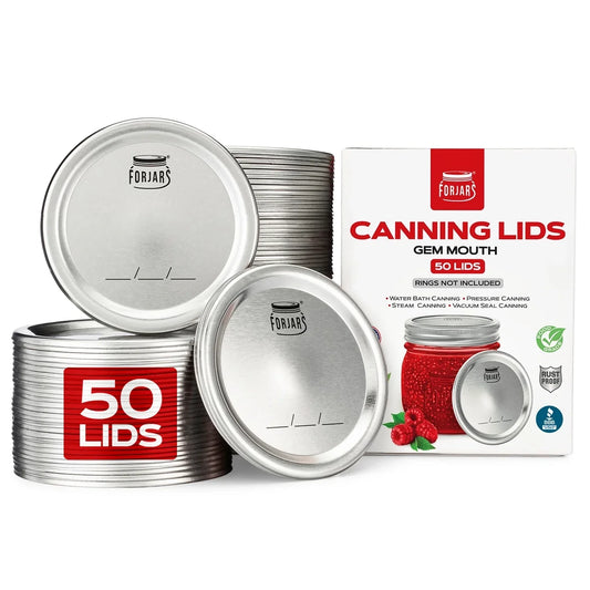 Forjars® - 50 Gem Size Lids - Regular Mouth Canning Lids