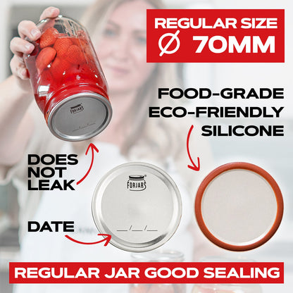 Forjars® - 500 Regular Mouth Canning Lids - Regular Mouth Canning Lids