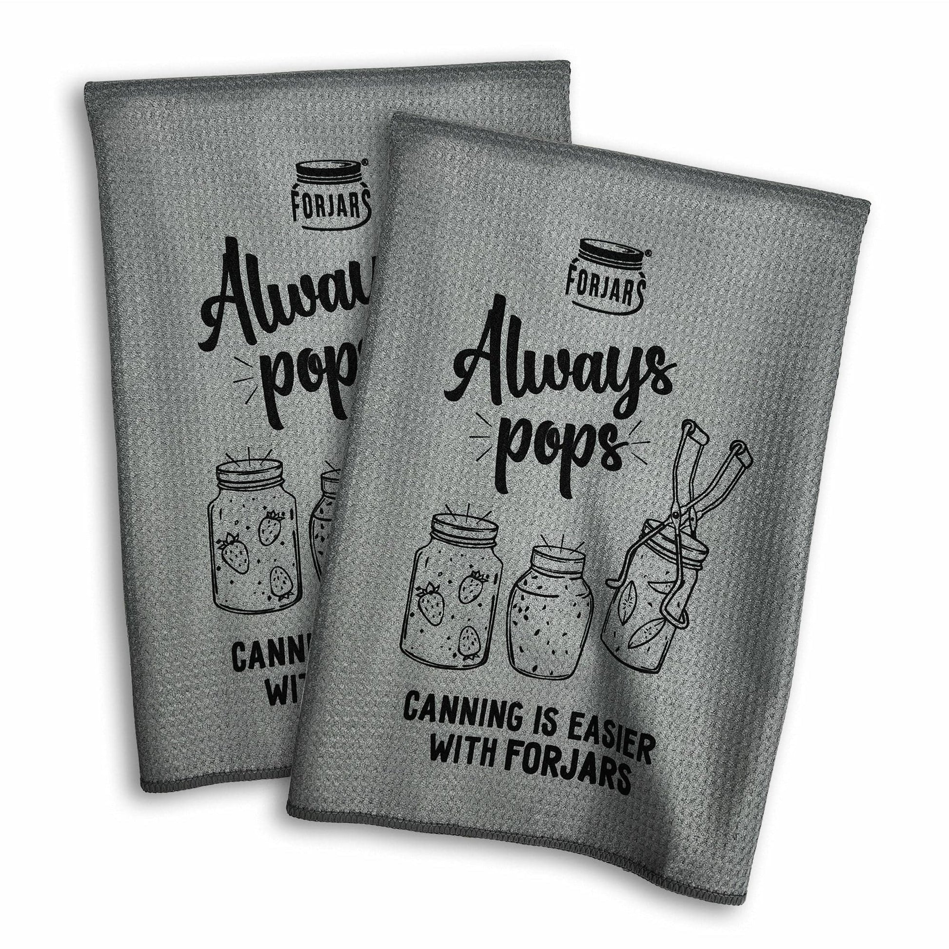 Forjars® Microfiber Waffle Towel - Gray (4-Pack)