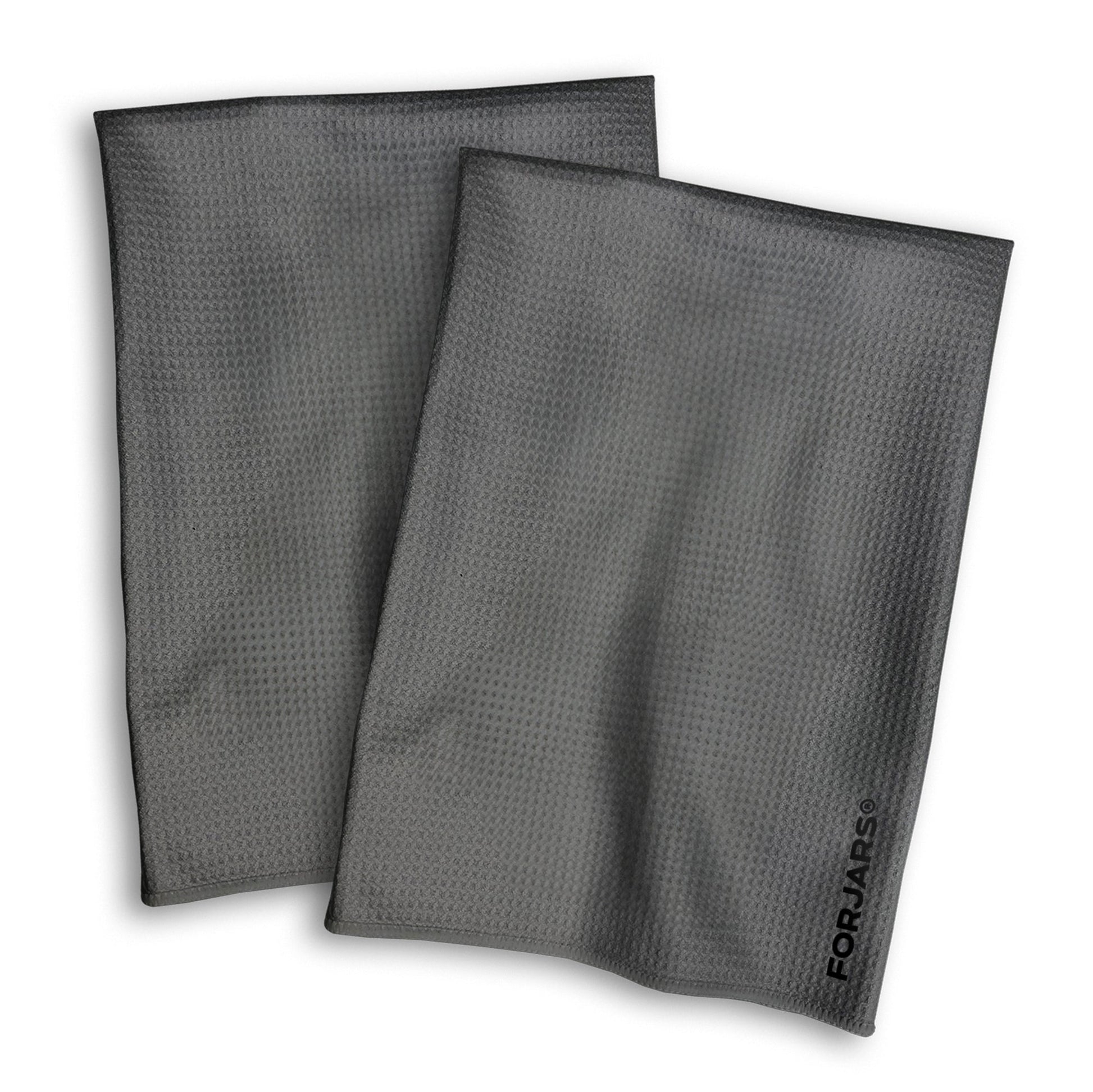 Forjars® Microfiber Waffle Towel - Simple Grey (2-Pack)