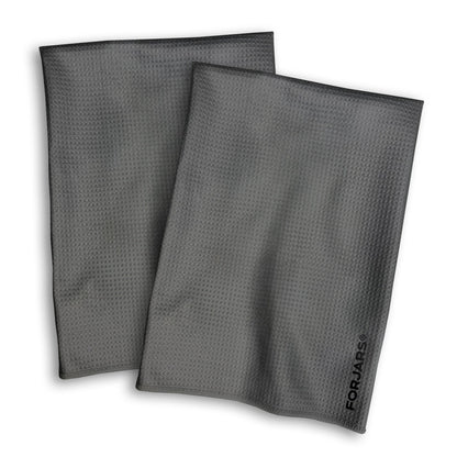 Forjars® Microfiber Waffle Towel - Simple Grey (2-Pack)