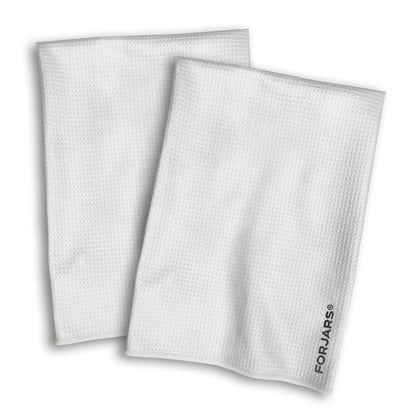 Forjars® Microfiber Waffle Towel - Simple White (2-Pack)