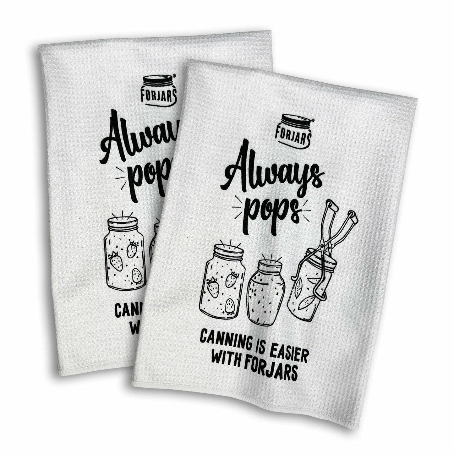 Forjars® Microfiber Waffle Towel - White (2-Pack)