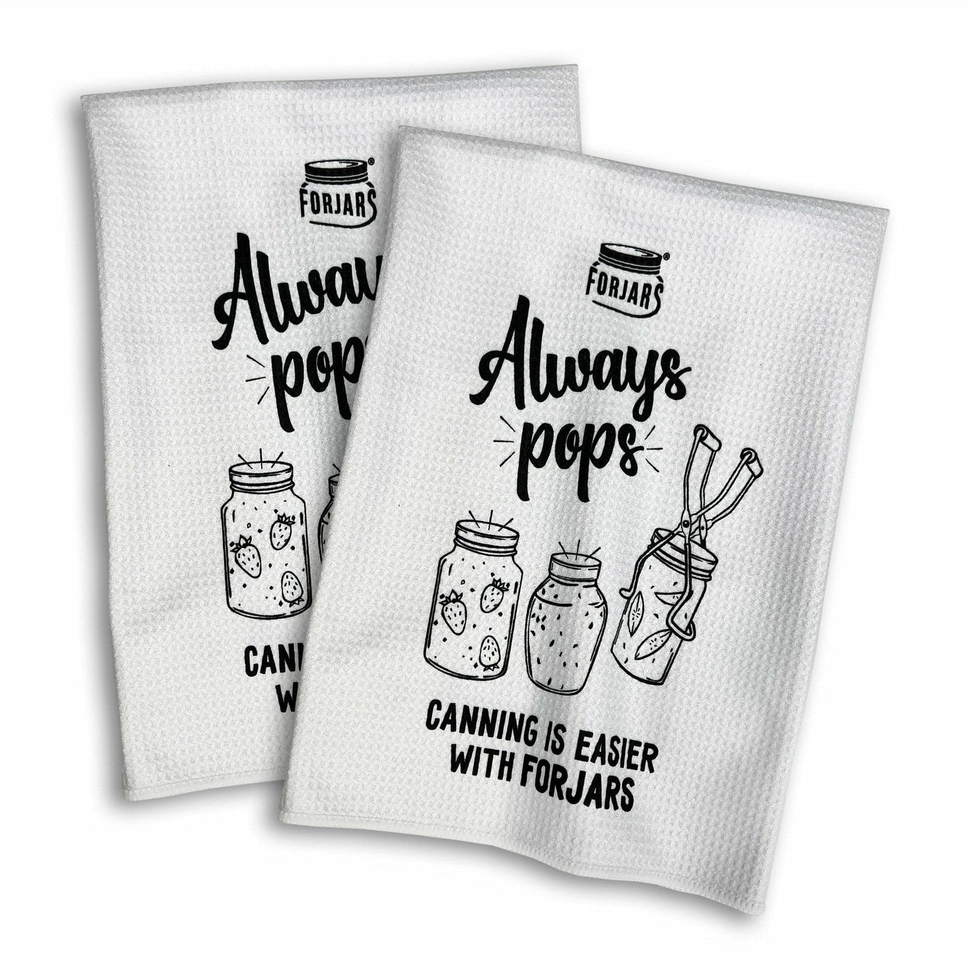 Forjars® Microfiber Waffle Towel - White (2-Pack)