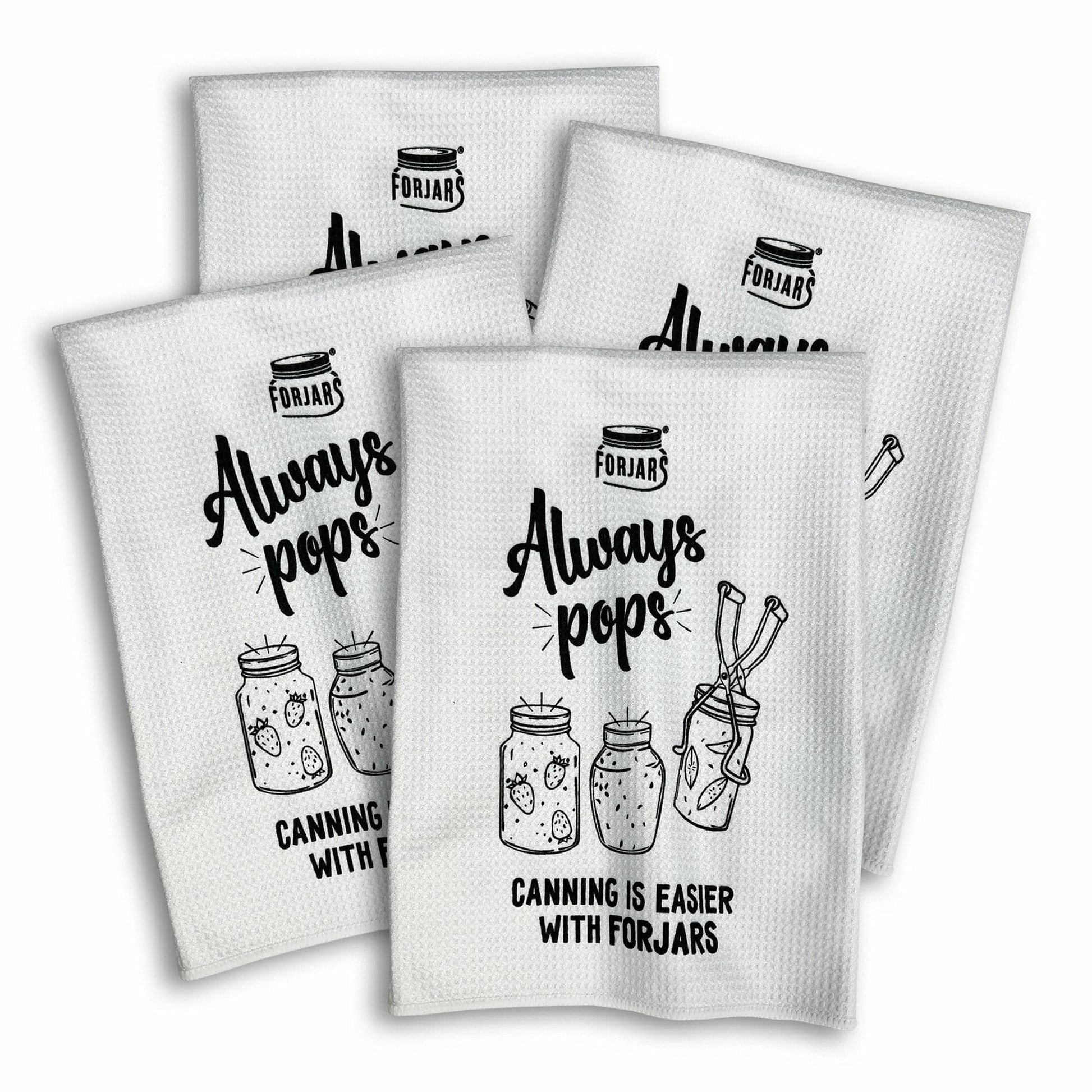 Forjars® Microfiber Waffle Towel - White (4-Pack)