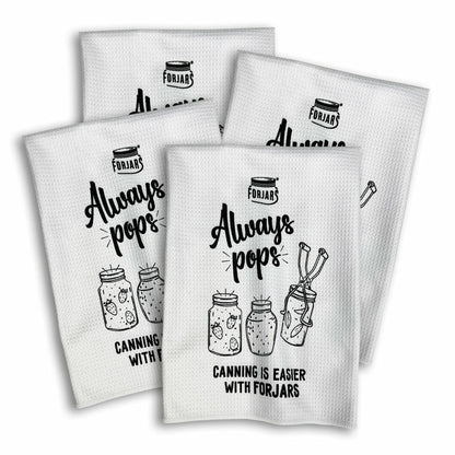 Forjars® Microfiber Waffle Towel - White (4-Pack)