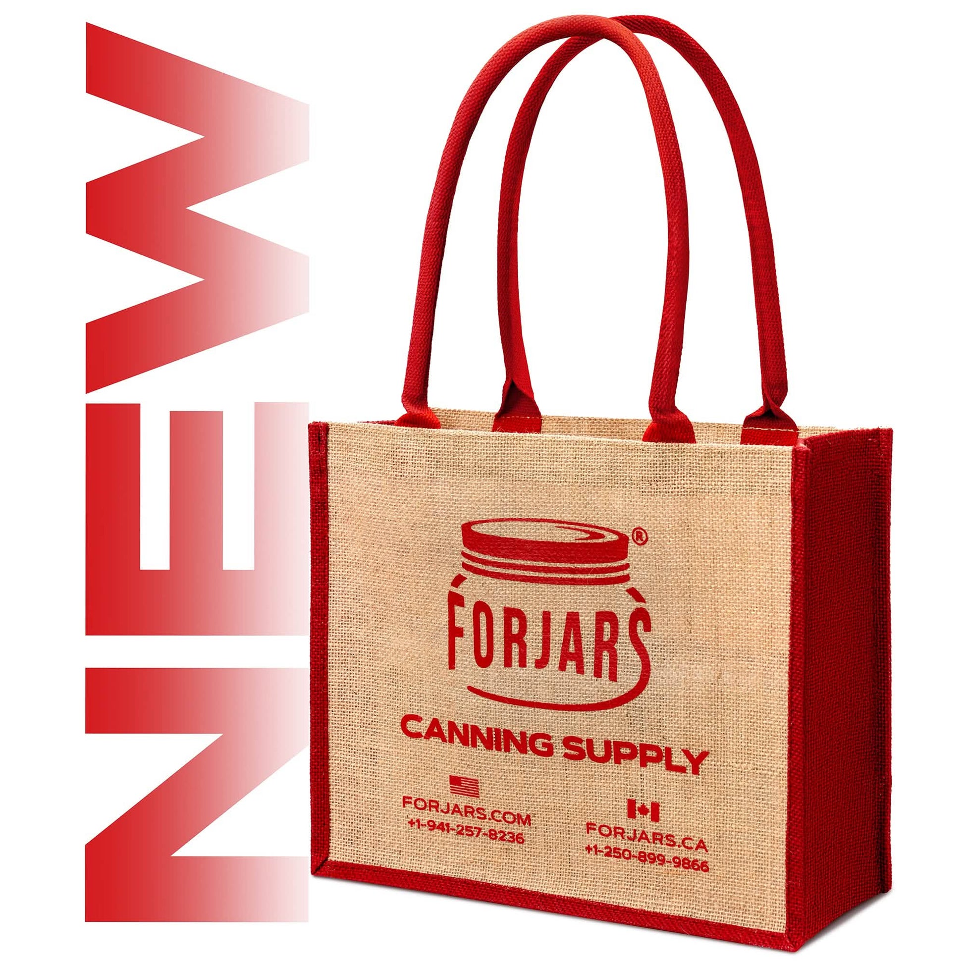 Forjars® Reusable Burlap Tote Bags