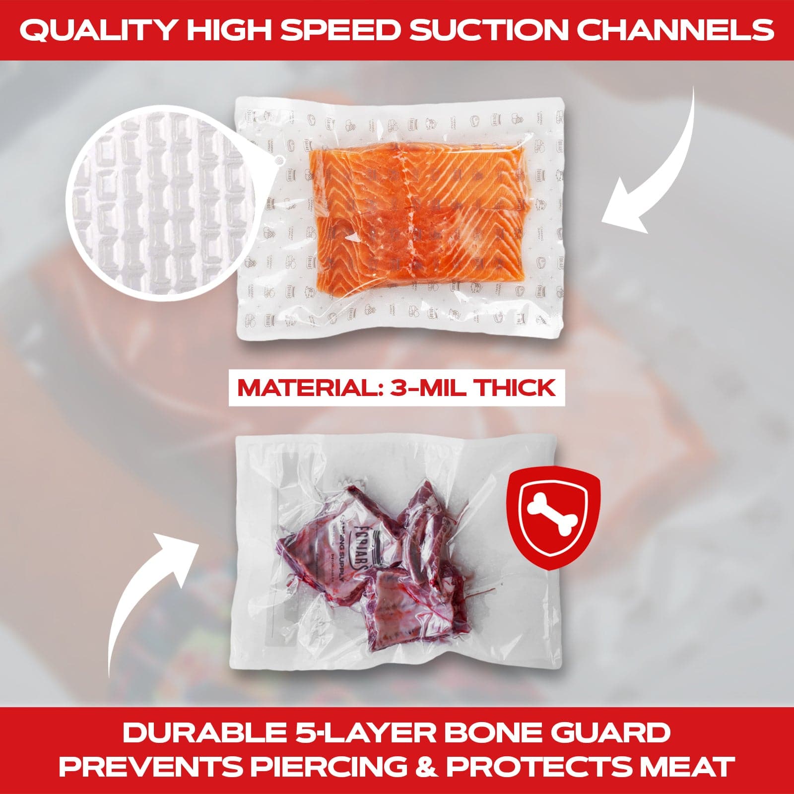 Forjars® Vacuum Sealer Roll (11-inch) - Vacuum Sealer Bags