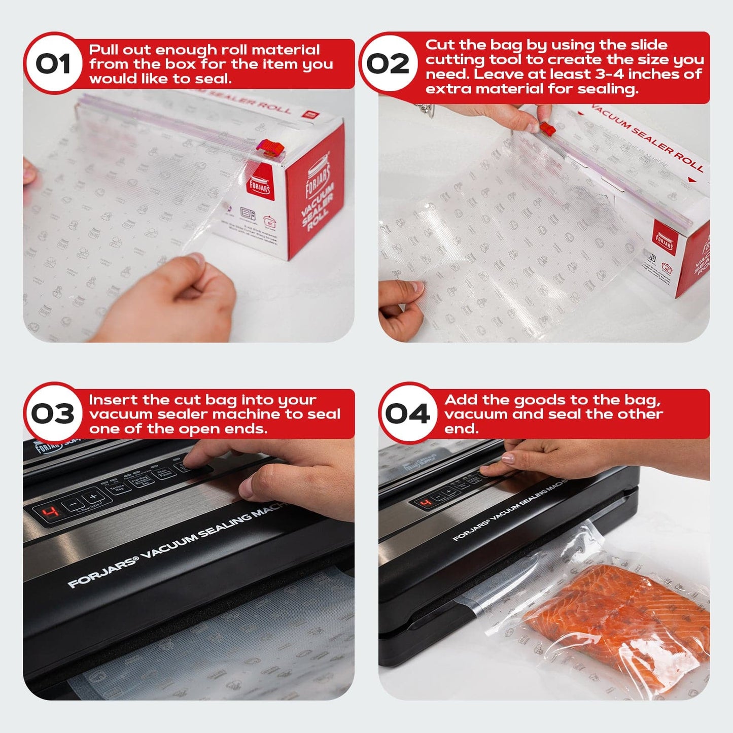 Forjars® Vacuum Sealer Roll (11-inch) - Vacuum Sealer Bags