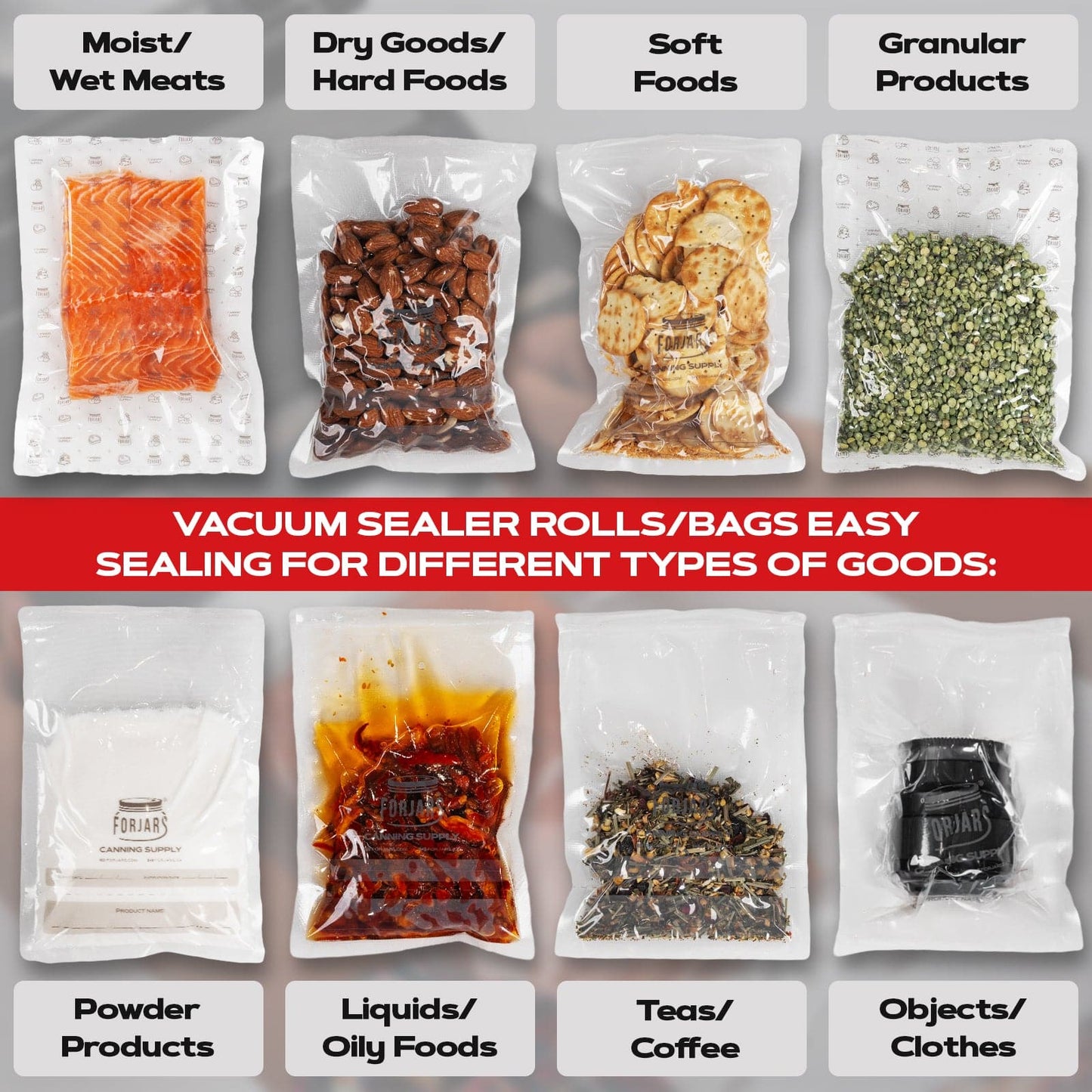 Forjars® Vacuum Sealer Roll (11-inch) - Vacuum Sealer Bags