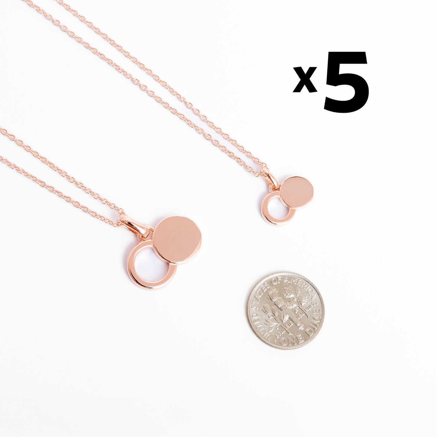 The Empty Tomb Pendant Necklace 5 Pack Bundle - Small / Rose Gold (Plated) - Bundles