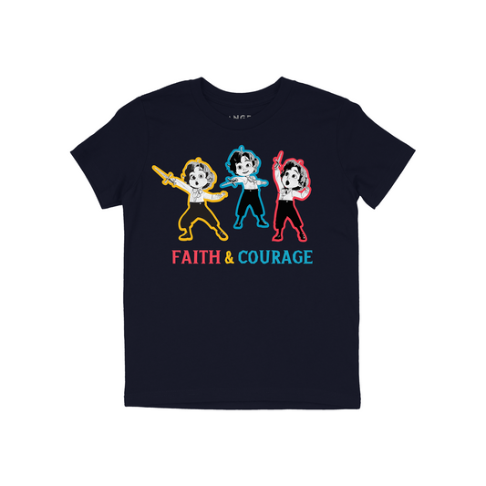 The King of Kings Faith and Courage T-Shirt - Youth + Toddler - T-Shirts