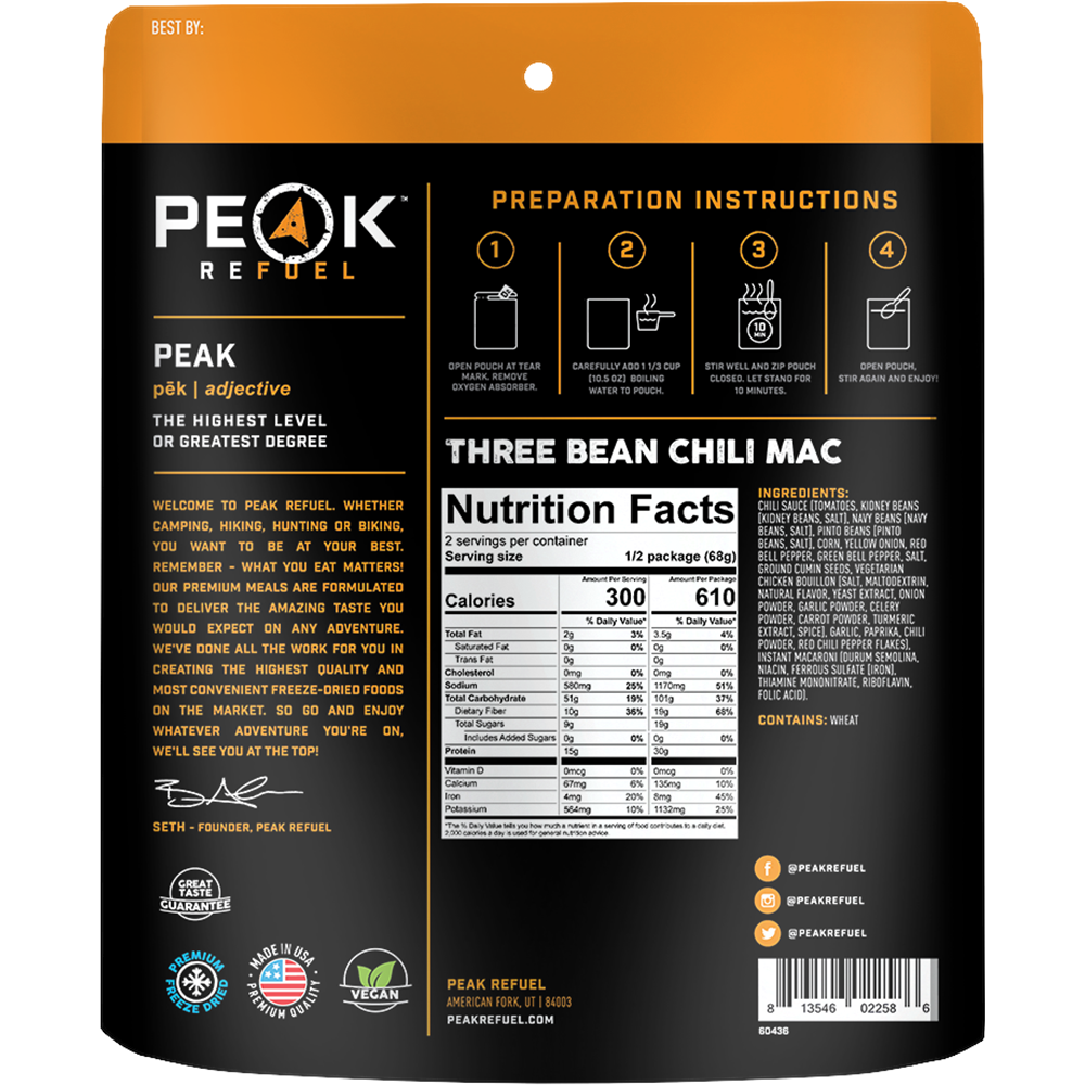 Three Bean Chili Mac - Meals