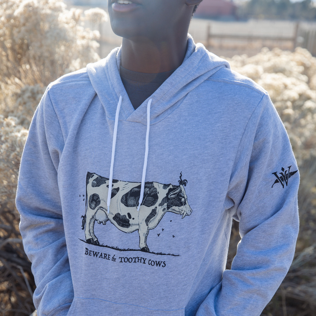 Toothy Cow Hoodie - Hoodies