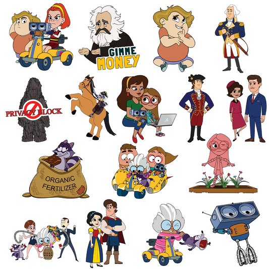 Tuttle Twins - Season Three Episode 3 - 4 Sticker Pack - Stickers